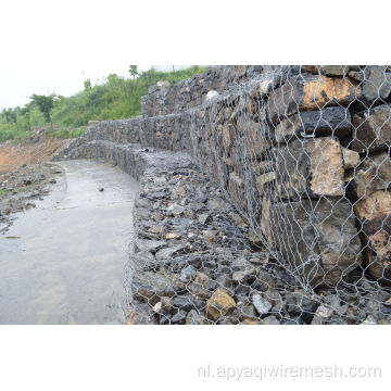 Gegalvaniseerd zeshoekige gat stenen kooi Gabion